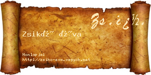 Zsikó Éva névjegykártya