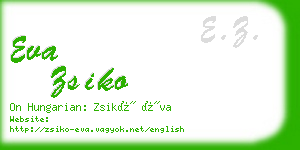 eva zsiko business card